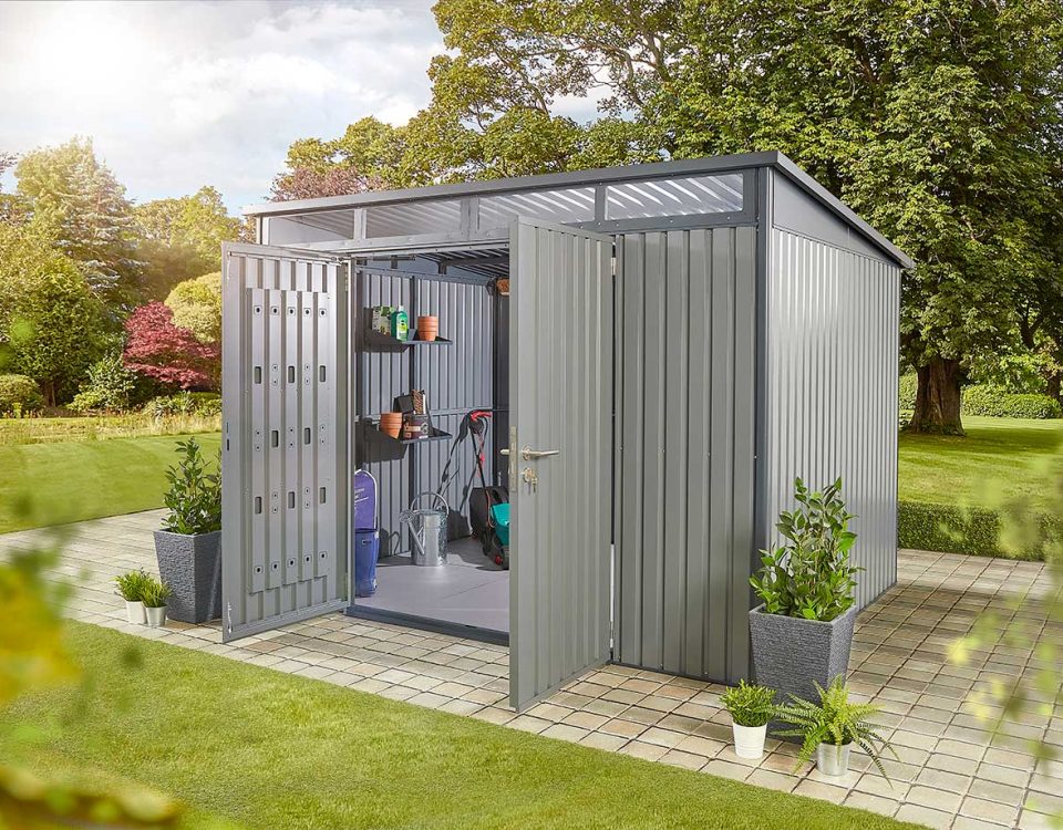 Metal garden shed