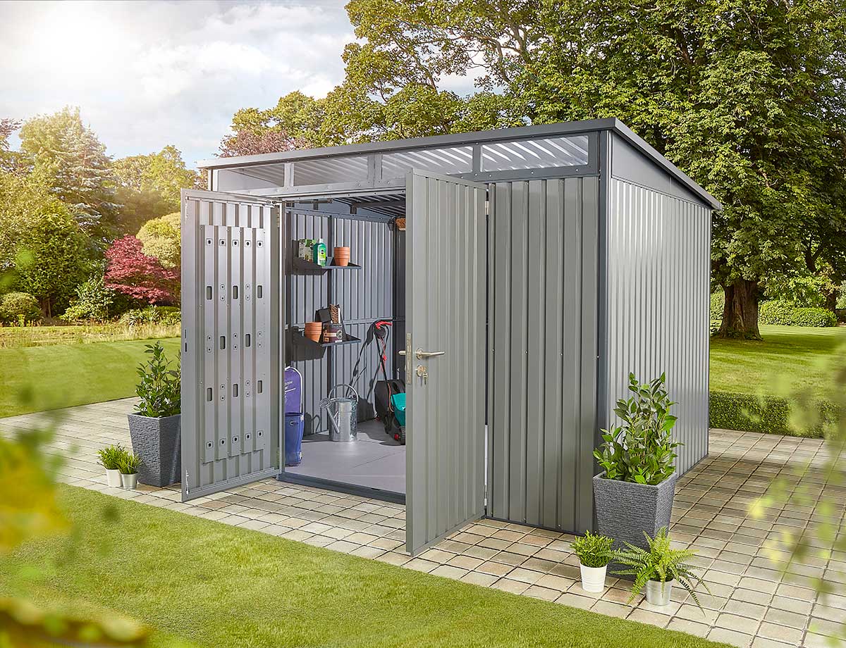 Metal garden shed