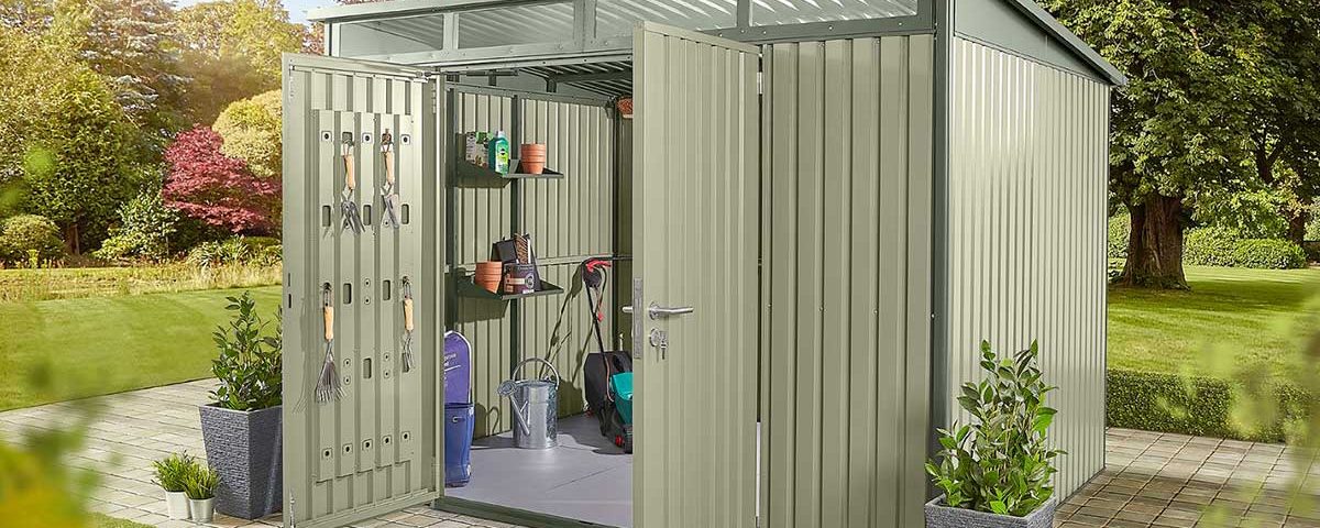 secure metal shed