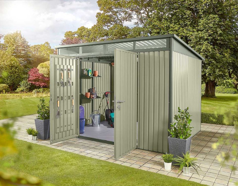 secure metal shed