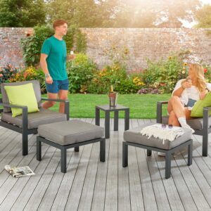 Chair and side table set Garden Furniture HEX Living