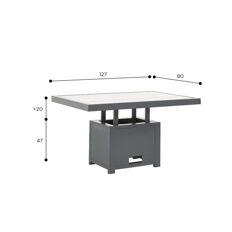 Dual Height Rectangular Table