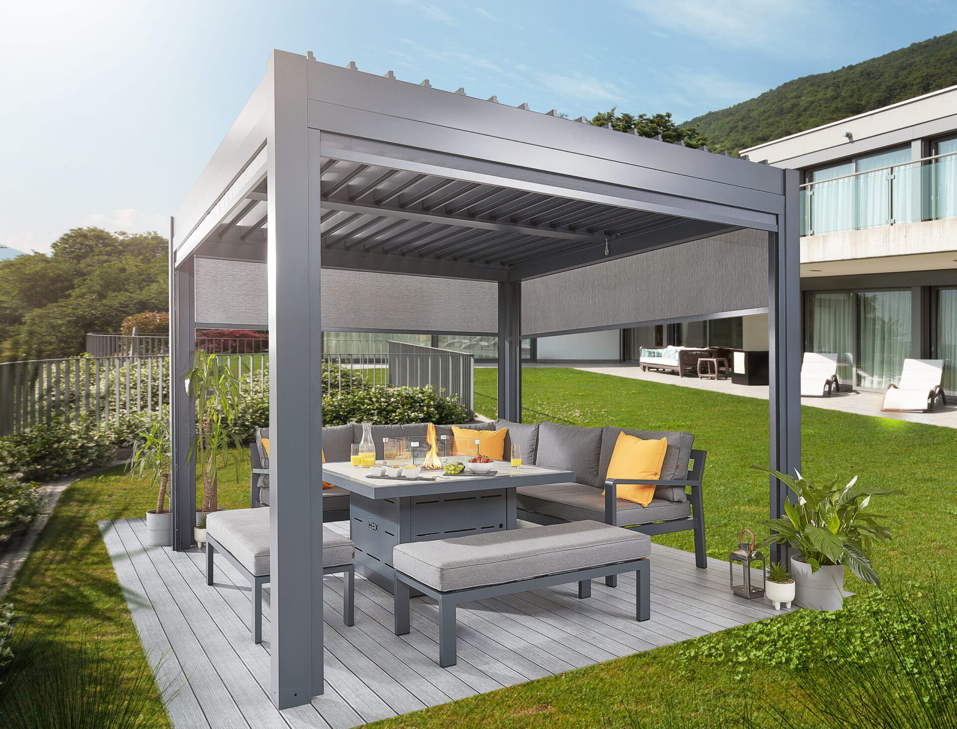 Outdoor garden furniture, garden pergola