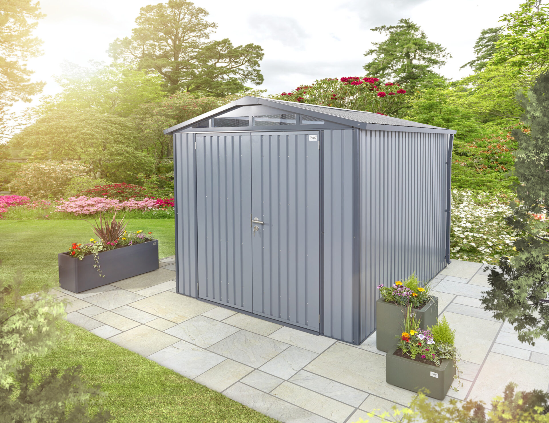 secure metal shed