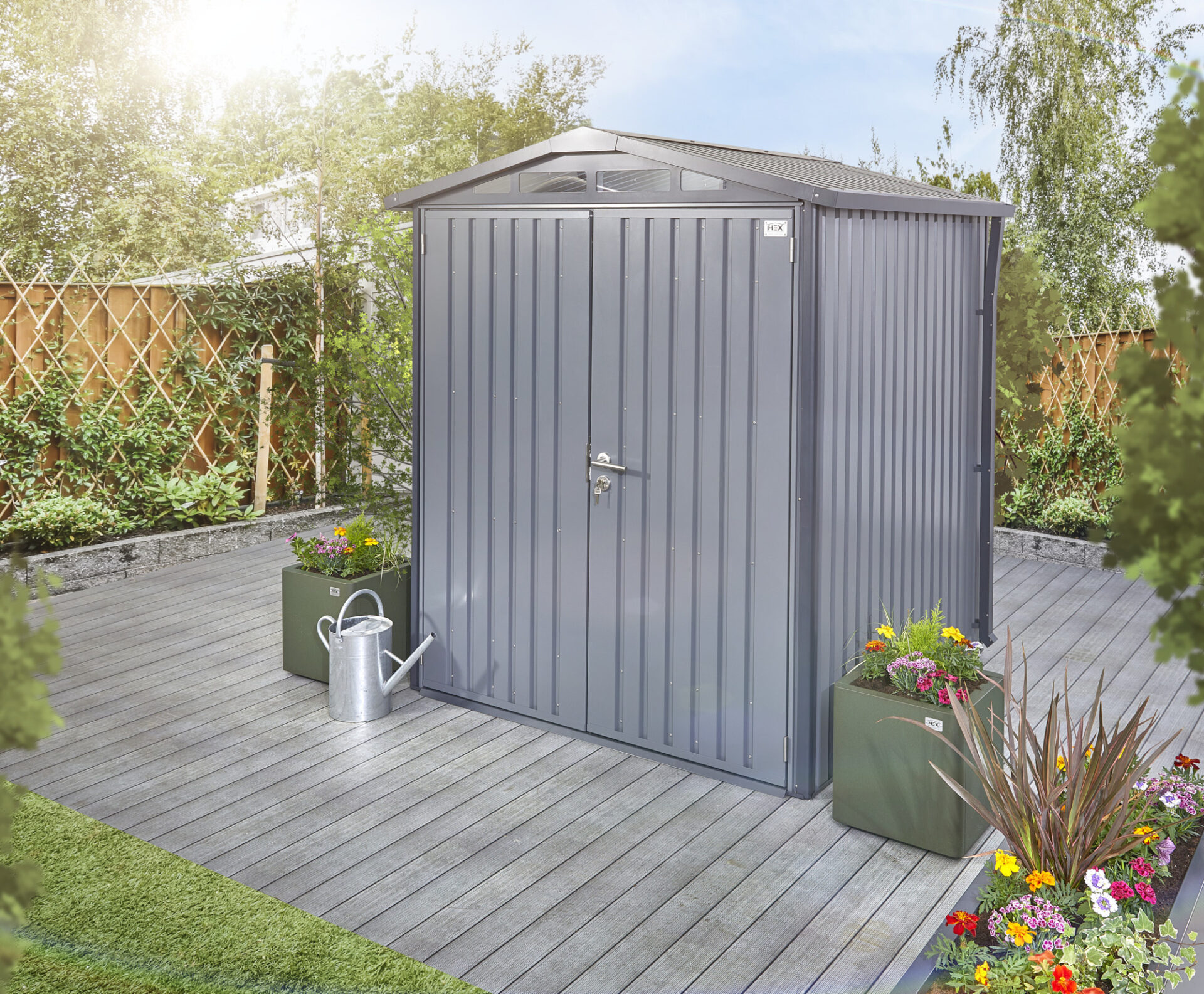 secure metal shed