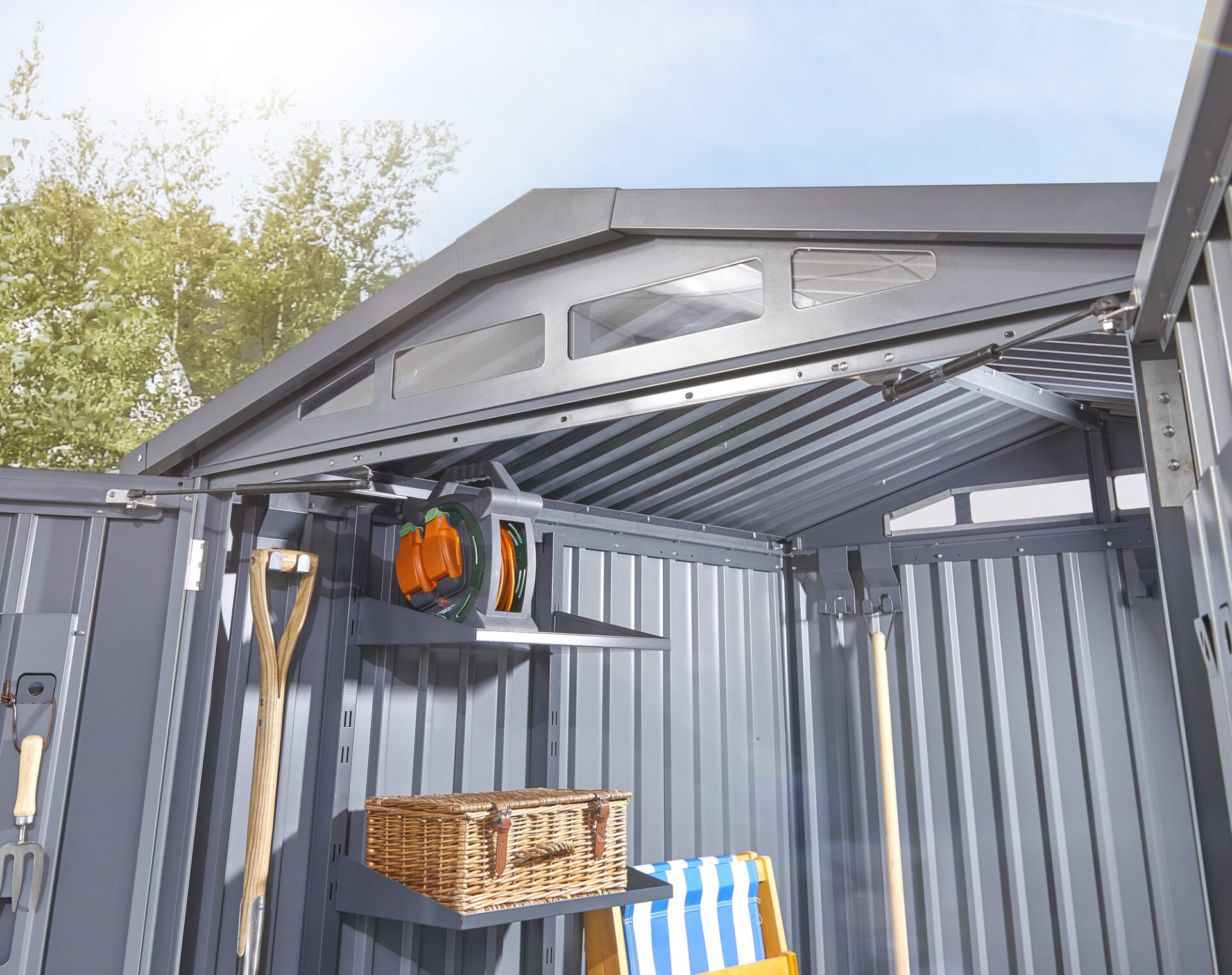 secure metal shed