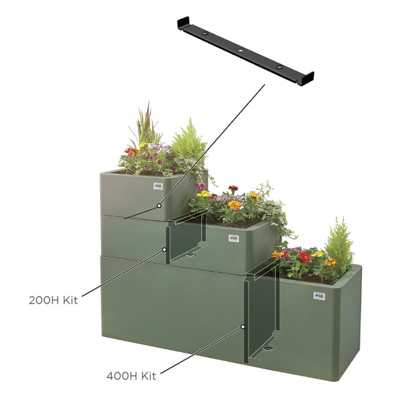 Planters with dividers