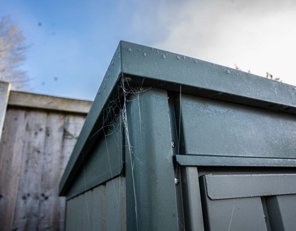 Galvanised steel shed