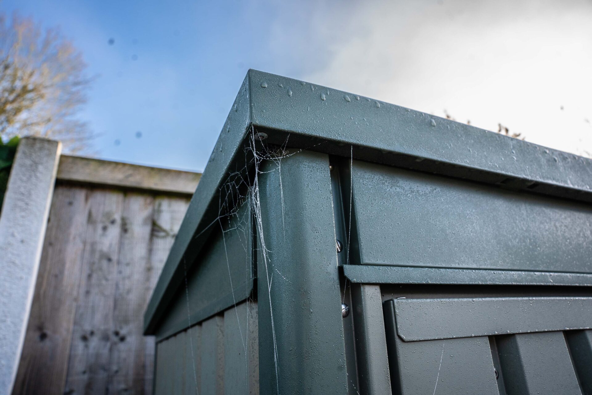 Galvanised steel shed